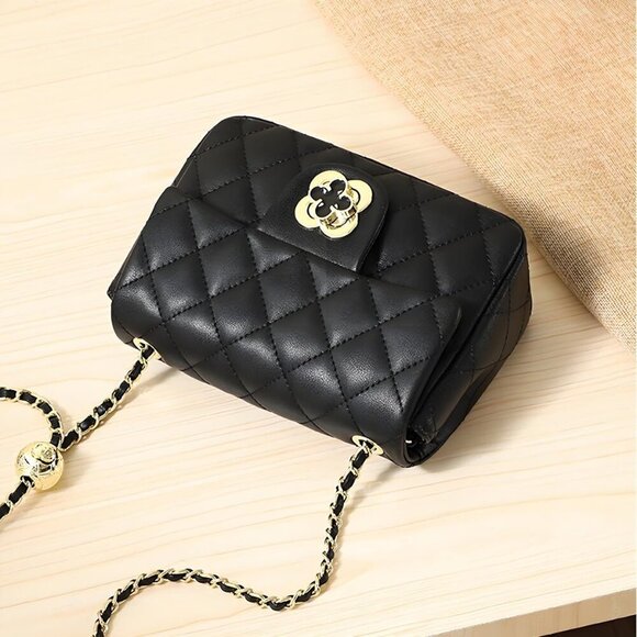 Quilted Leather Handbag Designer Crossbody Bags Women Purses and Handbags - Picture 3 of 6